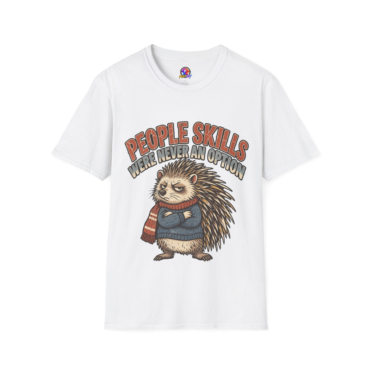People Skills Were Never An Option T-Shirt — Funny Introvert Porcupine Graphic Tee