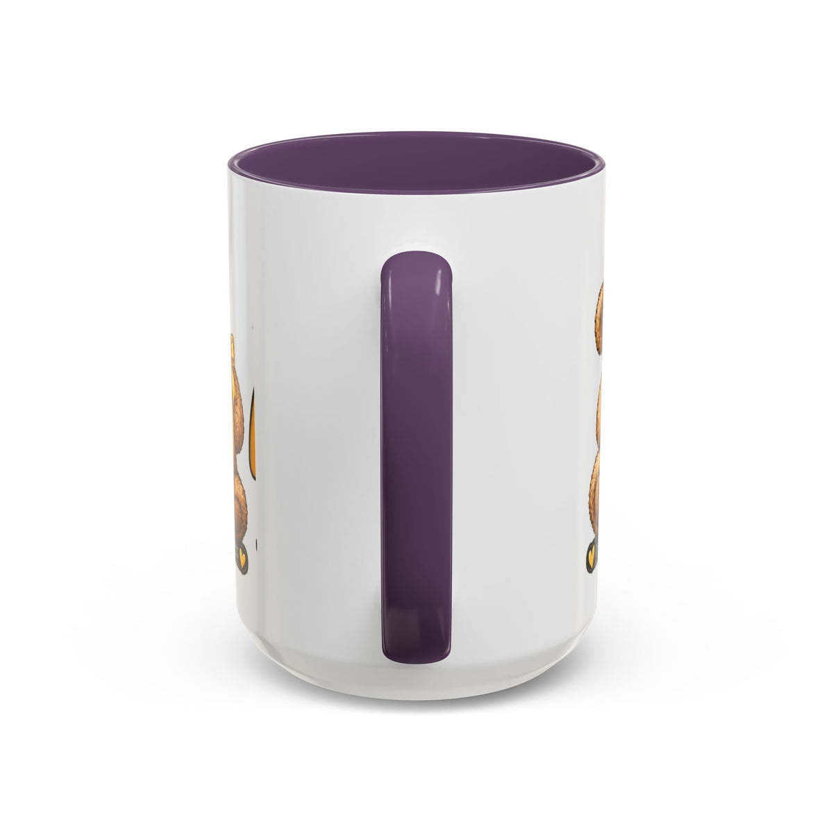 Gold Ribbon Teddy Bear Childhood Cancer Awareness Accent Mug (11/15oz)
