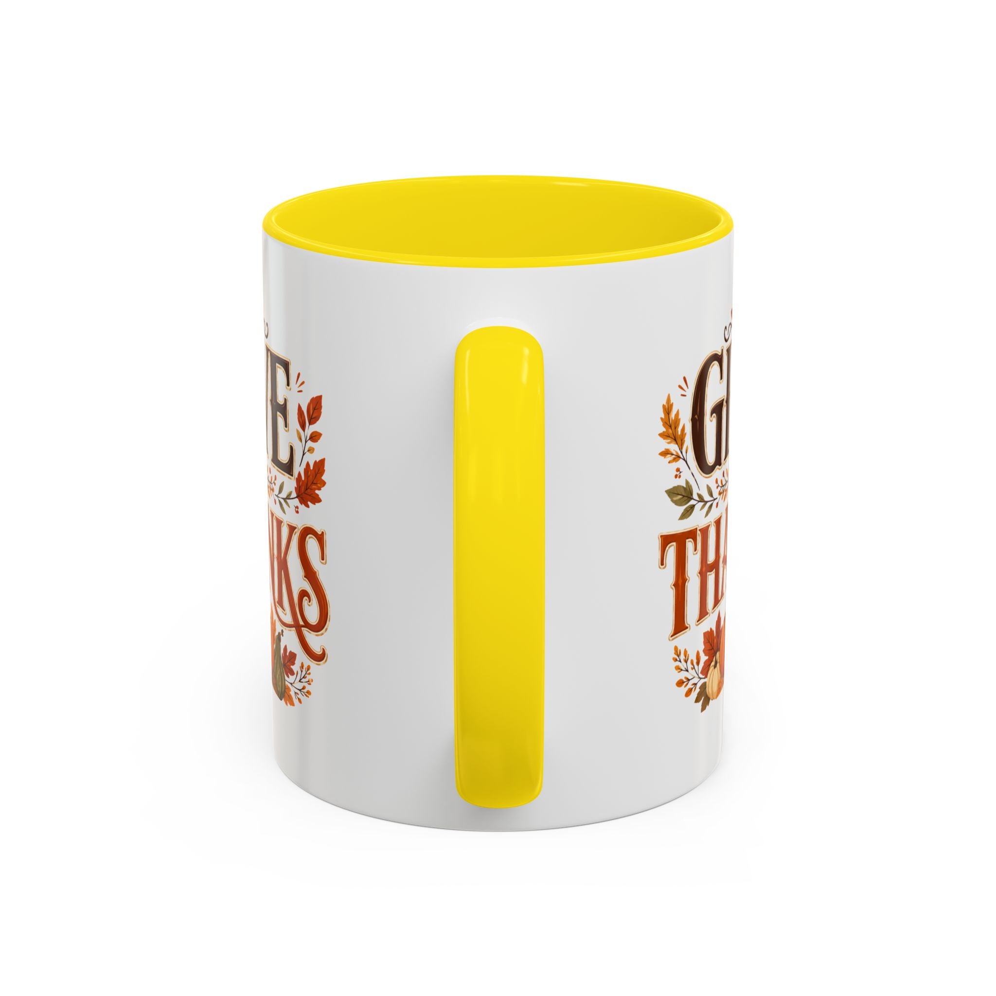 Thanksgiving Mug Give Thanks Coffee Mug — Thanksgiving Fall Accent Mug