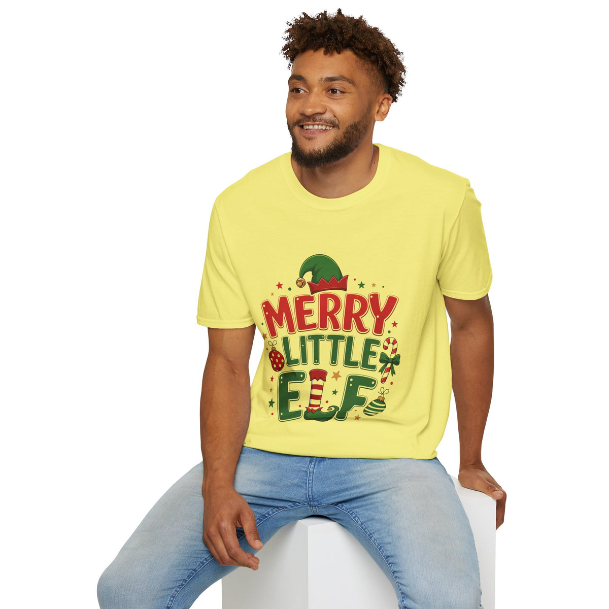 Merry Little Elf T-Shirt — Festive Christmas Holiday Tee