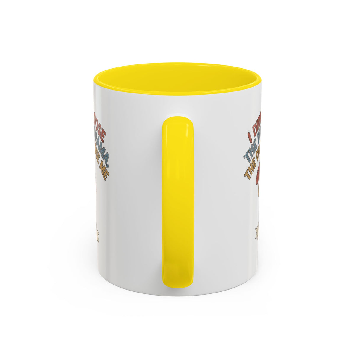 Funny And Witty "The Drama Chose Me" Accent Coffee Mug (11, 15oz)