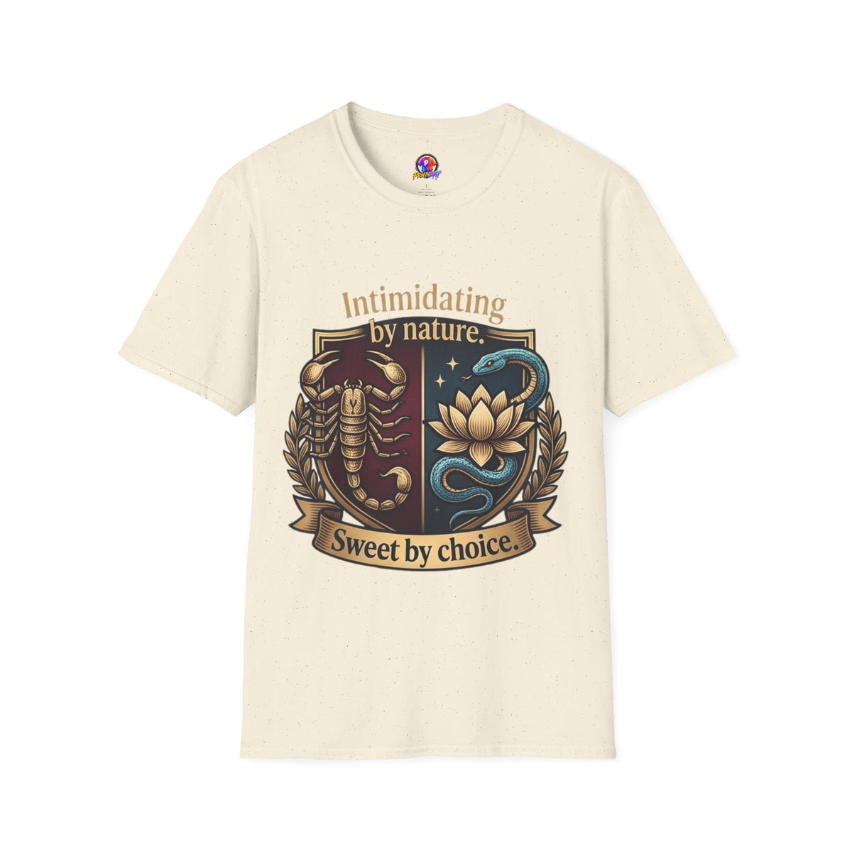 Intimidating by Nature T-Shirt — Scorpion & Snake Badge Design