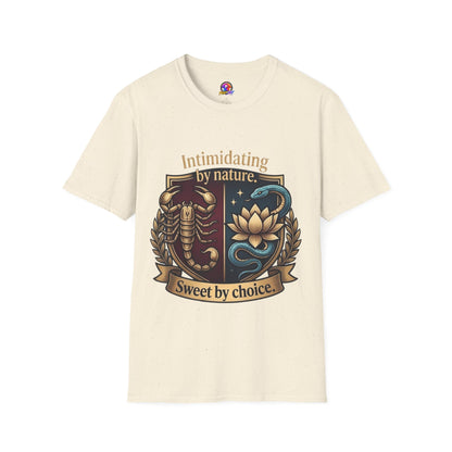 Intimidating by Nature T-Shirt — Scorpion & Snake Badge Design