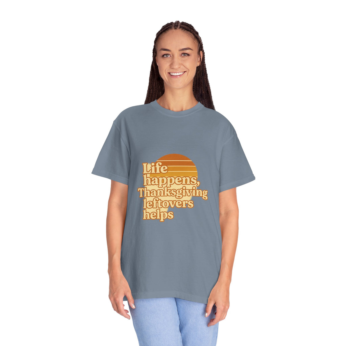 Thanksgiving Leftovers T-Shirt — “Life Happens, Thanksgiving Leftovers Helps” Retro Tee - Trending Now - October 2026