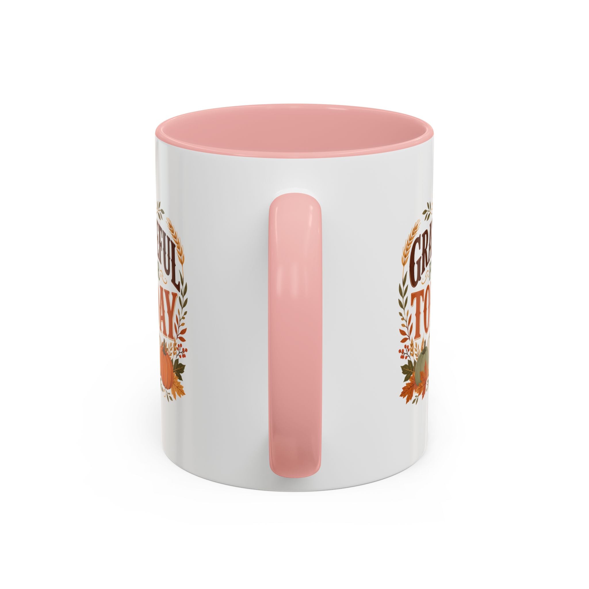 Thanksgiving Mug Grateful For Today Coffee Mug — Thanksgiving Pumpkin Fall Ceramic Accent Mug