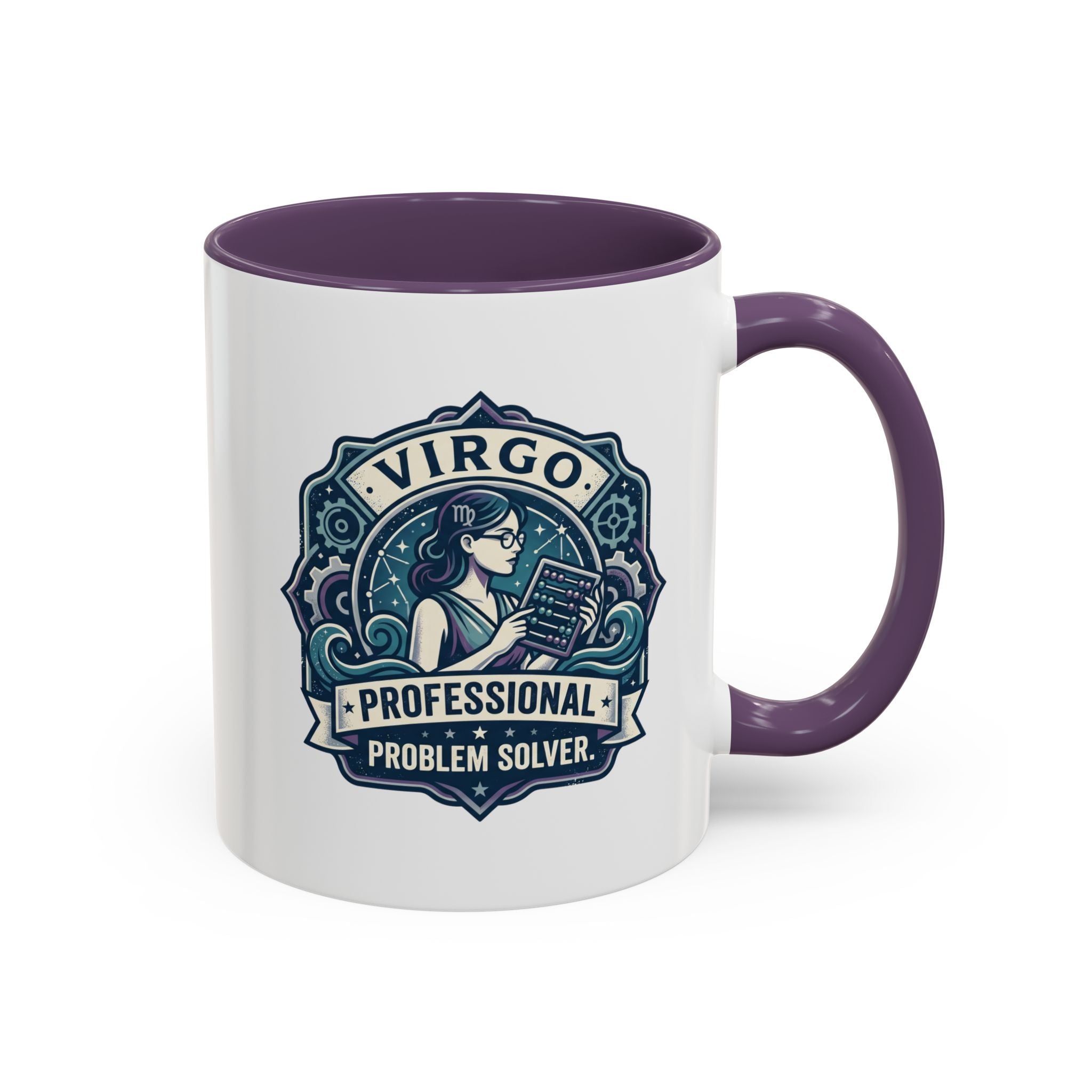 Virgo 'Professional Problem Solver' Accent Coffee Mug — Zodiac Astrology Gift