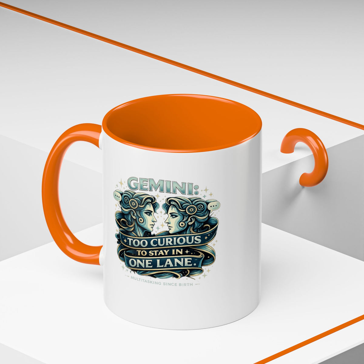 Zodiac Gemini Accent Coffee Mug