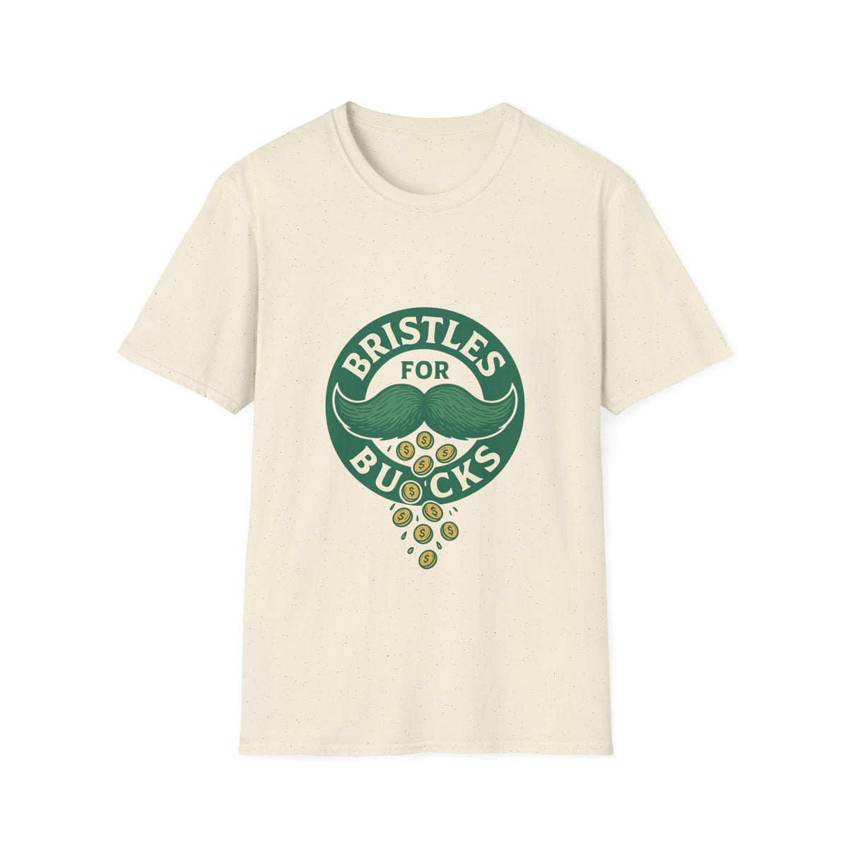 Bristles for Bucks T‑Shirt — Vintage Green Charity Donation Logo Tee - Trending Now - October 2026