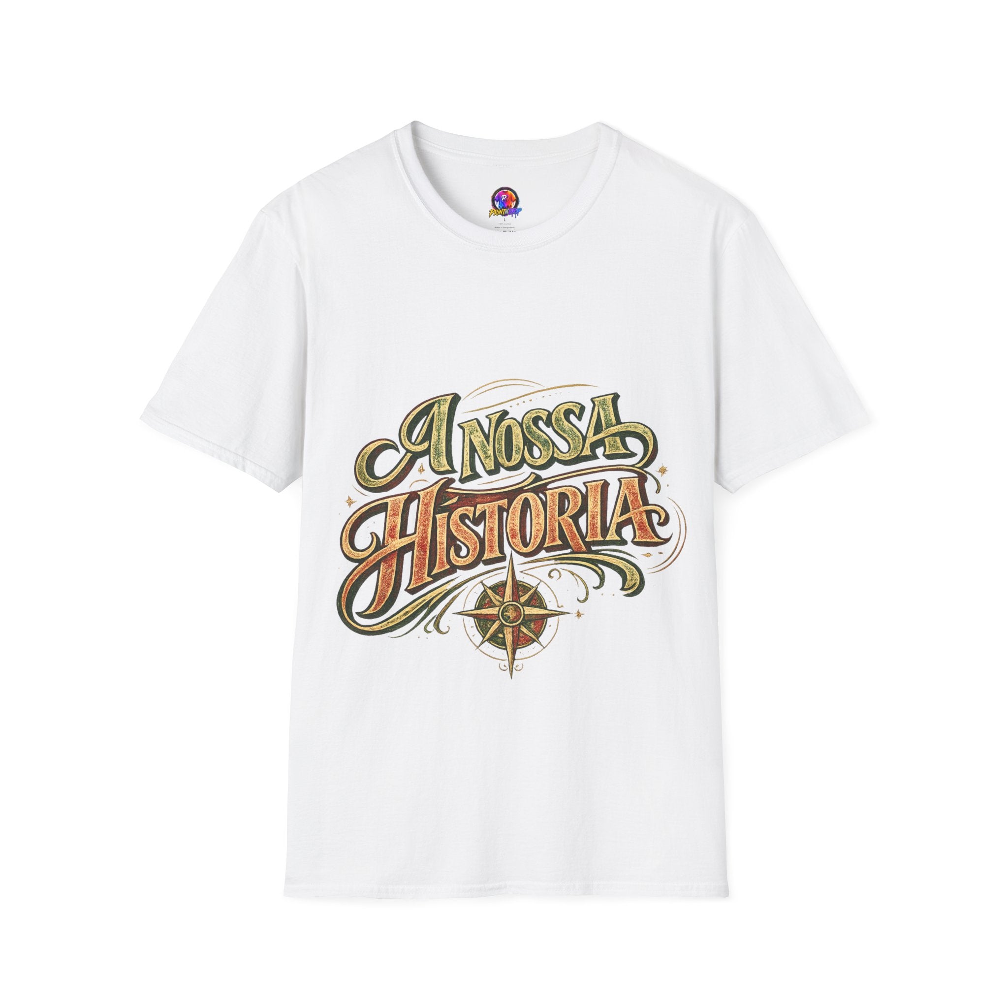 Portugal T-Shirt — "A Nossa História" Vintage Compass Graphic Tee