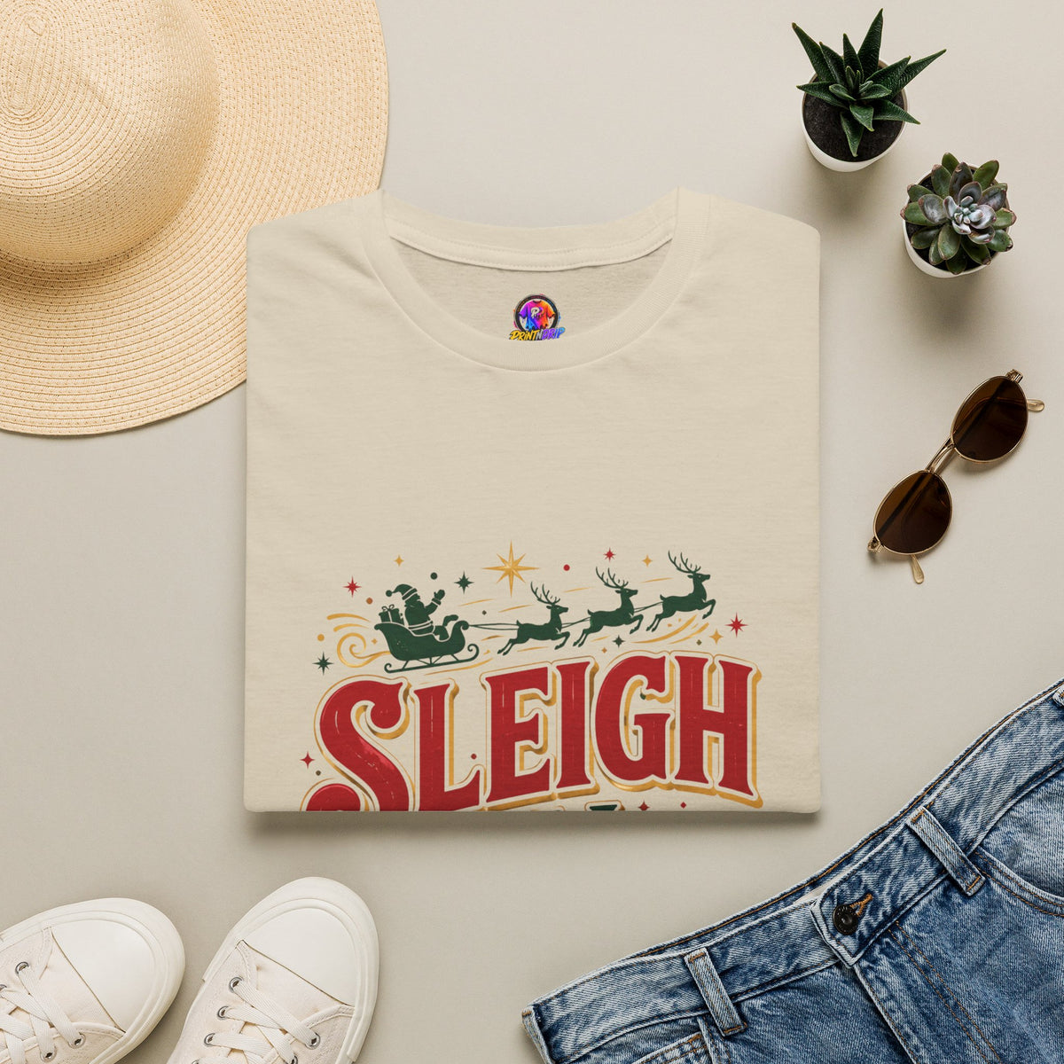 Sleigh All Day Christmas T-Shirt