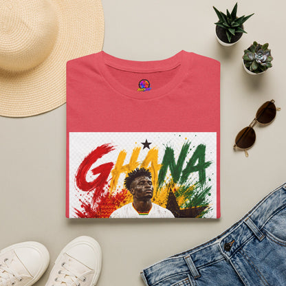 Ghana Football Player Graphic T-Shirt — Ghana Colors & Kudus Print
