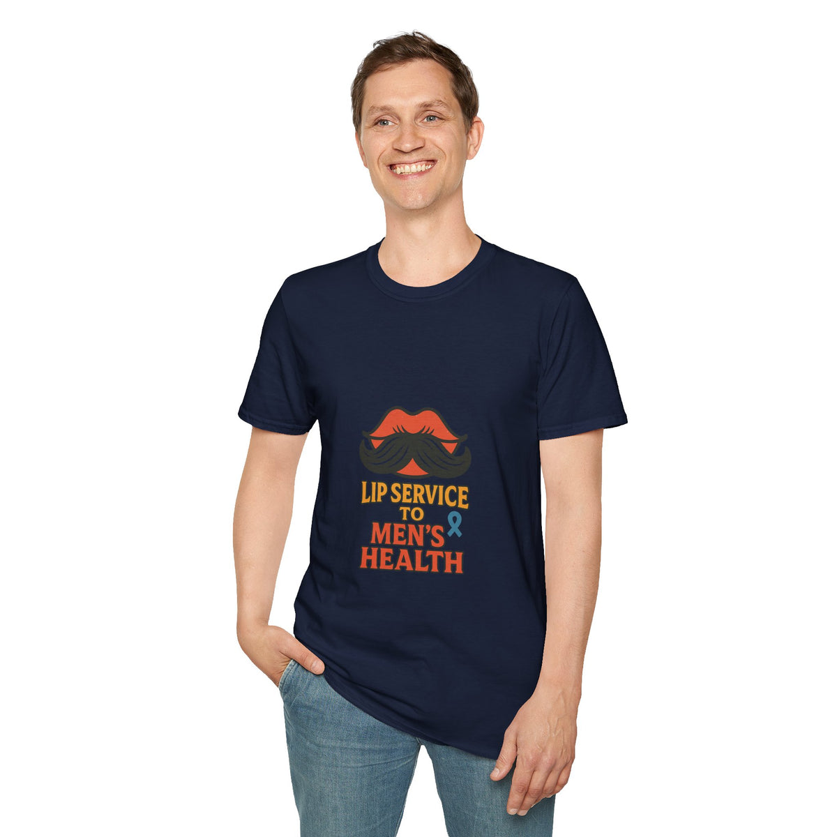 Mens Health Awareness T‑Shirt — "Lip Service to Men's Health" Graphic - Trending Now - October 2026
