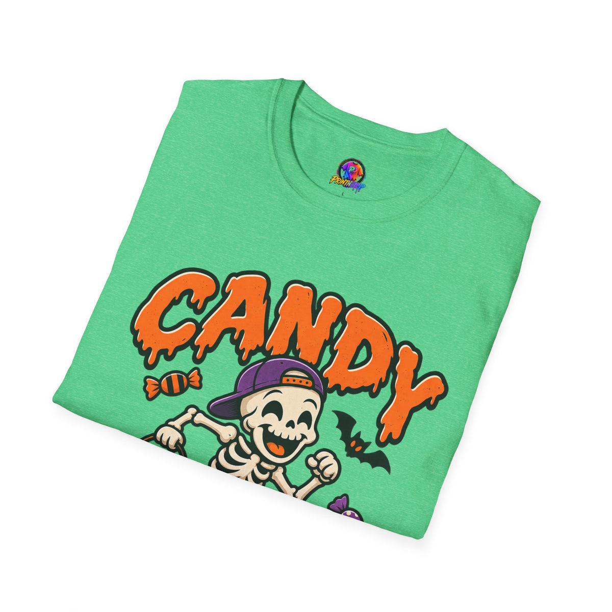 Candy Run Crew T-Shirt — Halloween Skeleton Trick-or-Treat Tee
