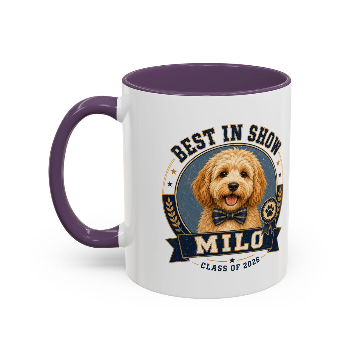 Milo Bailey Dog Dad Mom Best in Show Milo Coffee Mug — Personalized Dog Lover Gift (Class of 2026)