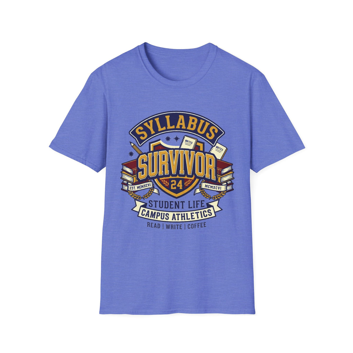 Syllabus Survivor T‑Shirt — College Student Graduation & Back-to-School Tee - Trending Now - August 2026