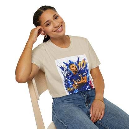 France Mbappé Soccer T-Shirt — #10 Blue Action Portrait Tee