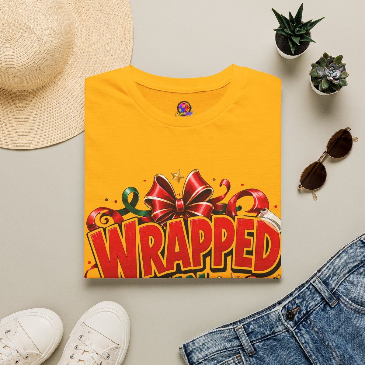 T-Shirt — "Wrapped in Chaos" Holiday Graphic Tee