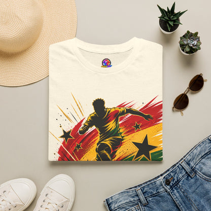 Ghana Star Power Soccer T-Shirt — Afro Football Fan Tee - Ghana T-Shirt
