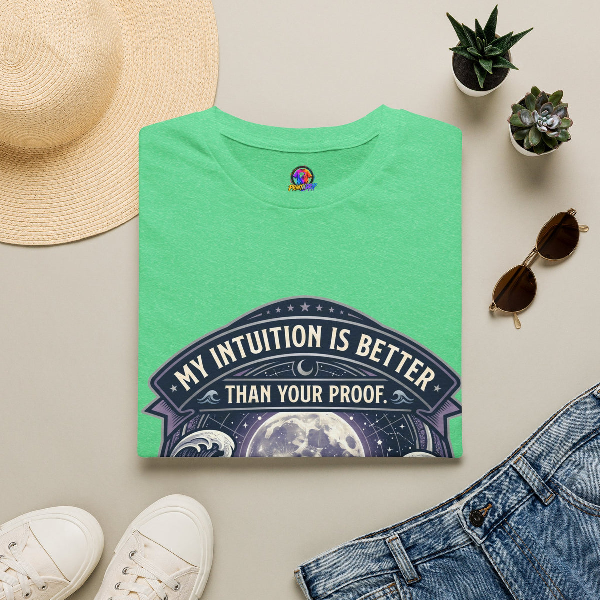 Cancer Zodiac T-Shirt — "My Intuition Is Better Than Your Proof" Astrology Tee