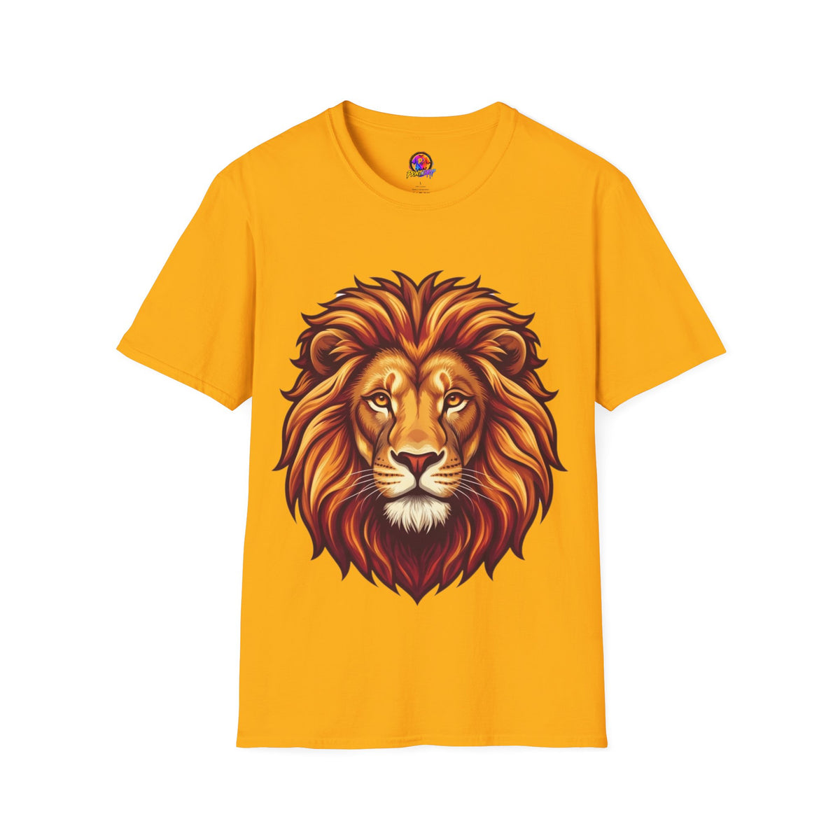 Leo Zodiac Lion Face T-Shirt — Majestic Lion Head Graphic Tee