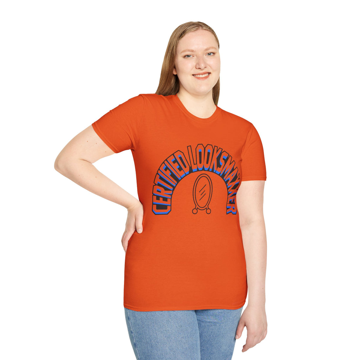 T-Shirt — "Certified Looksmaker" Graphic Tee with Hand Mirror Design - Trending Now - August 2026