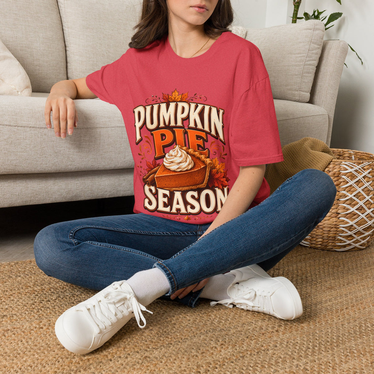 Thanksgiving T-Shirt Pumpkin Pie Season T-Shirt — Autumn Thanksgiving Dessert Lover Tee