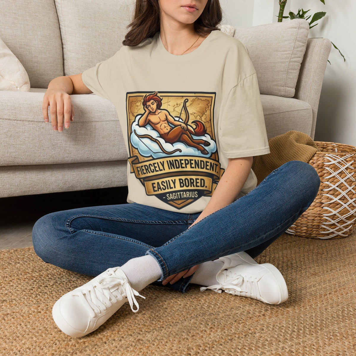 Sagittarius Zodiac T‑Shirt — Fiercely Independent, Easily Bored Astrology Tee