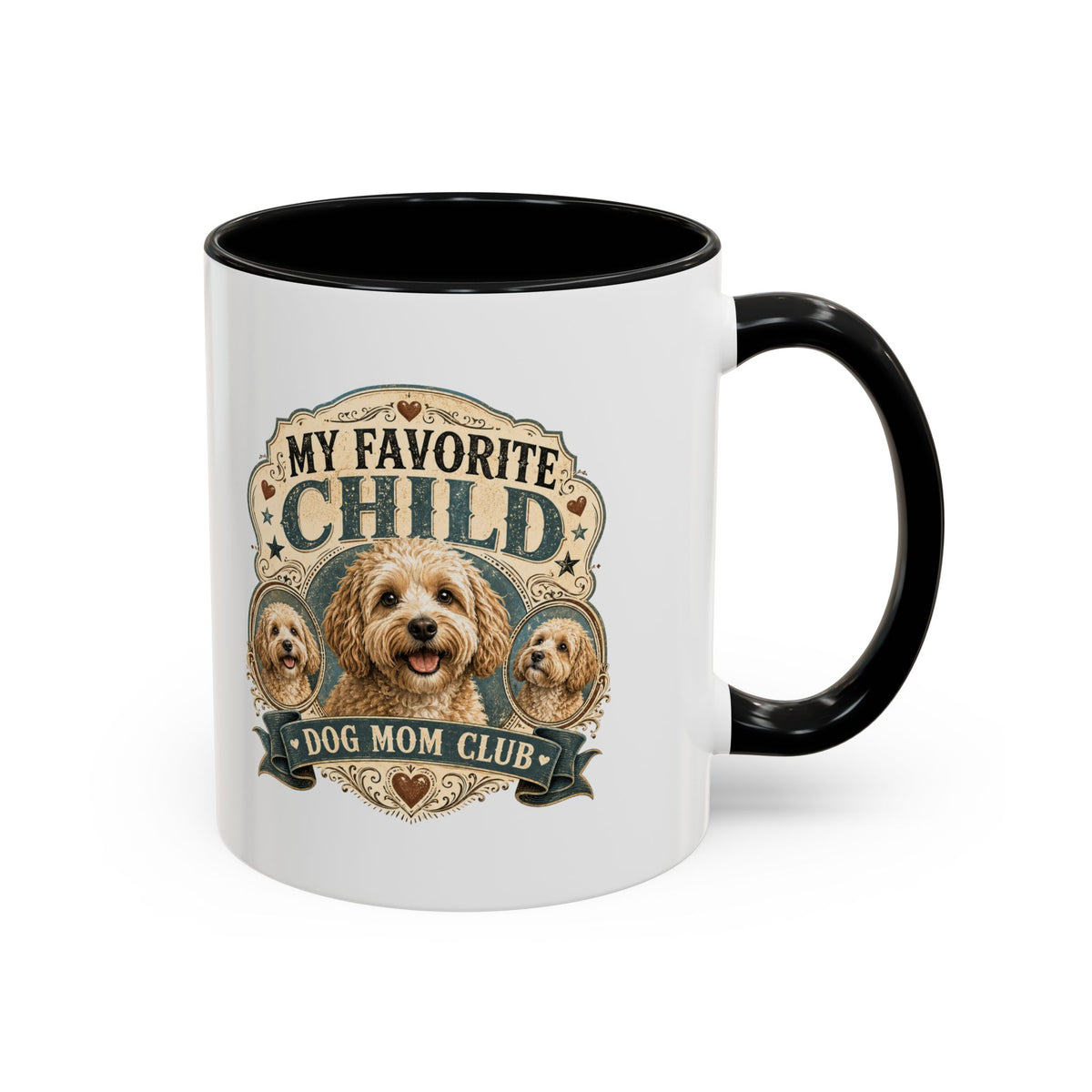 Milo Bailey Dog Dad Mom Dog Mom Coffee Mug - "My Favorite Child" Poodle Doodle Gift