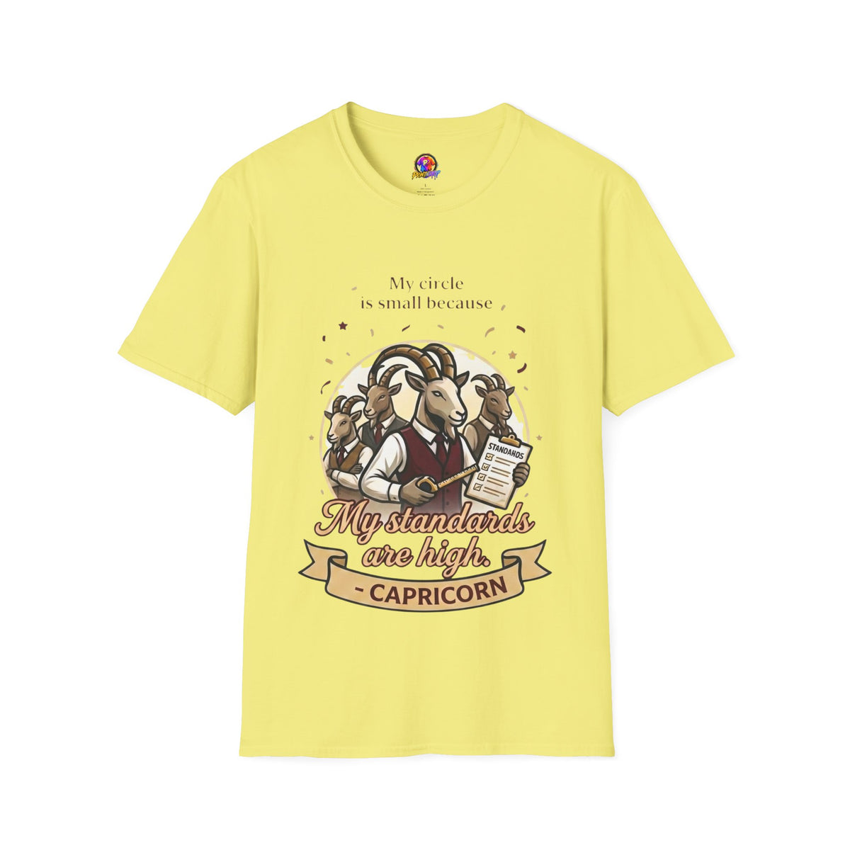 Capricorn Zodiac T-Shirt — "My Standards Are High" Astrology Tee