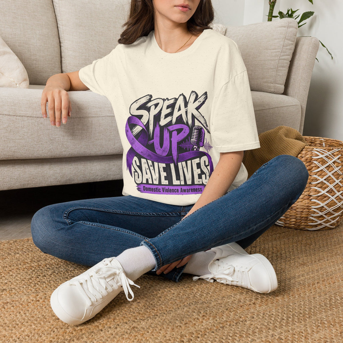 Speak Up Save Lives Domestic Violence Awareness T-Shirt