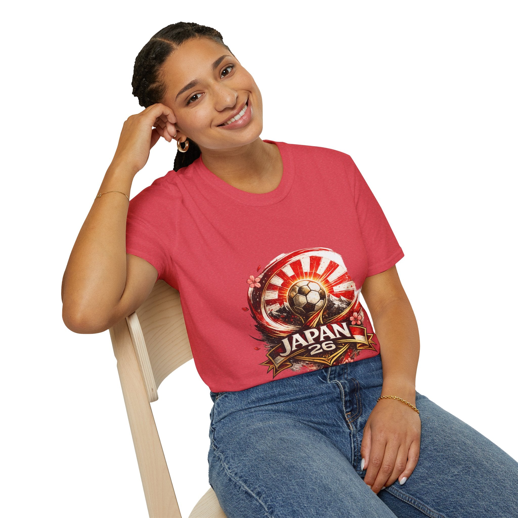 Japan Soccer T‑Shirt — Rising Sun Football Graphic