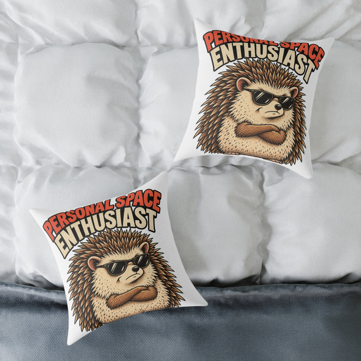Personal Space Enthusiast Hedgehog Funny  Throw Pillow