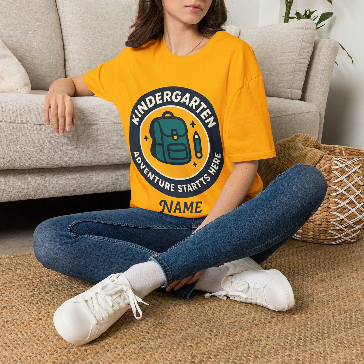 Kindergarten Teacher T‑Shirt – 'Kindergarten' Backpack Badge Design - Trending Now - August 2026