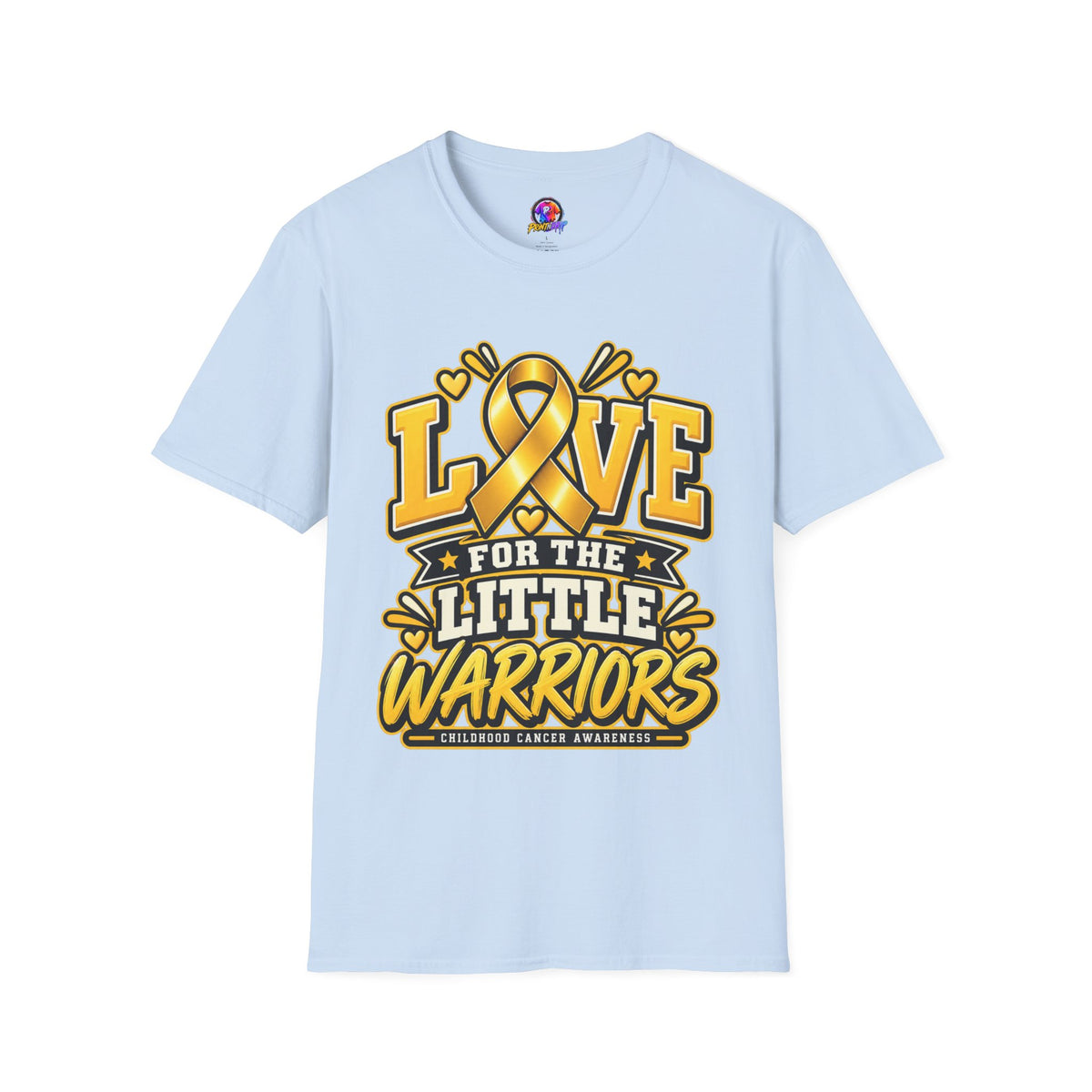 Childhood Cancer Awareness T-Shirt — "Love for the Little Warriors" Yellow Ribbon