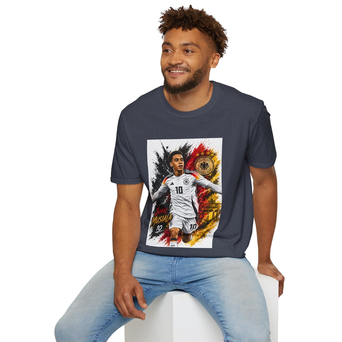 Germany Soccer Player Graphic T-Shirt — Jamal Musiala Germany Jersey Design