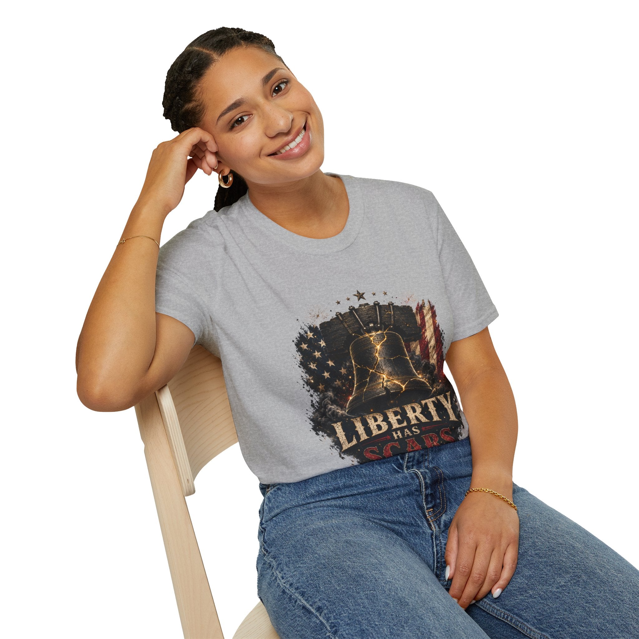 Liberty Has Scars T-Shirt — Vintage Liberty Bell Patriotic Tee