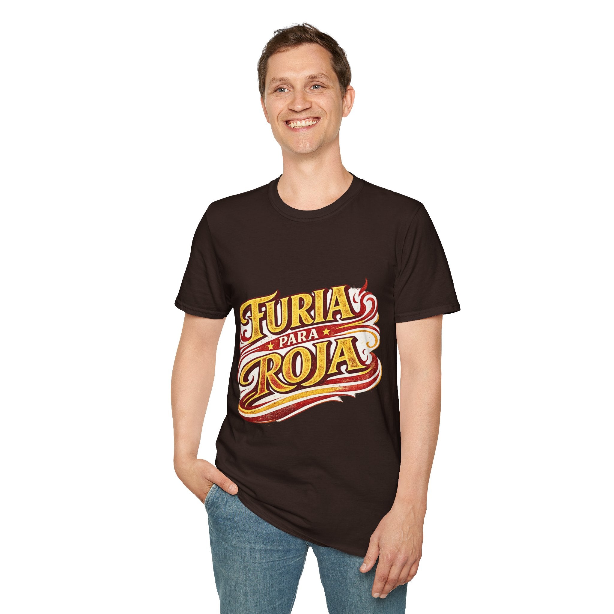 Spain Furia Para Roja T-Shirt — Vintage Flame Spanish Pride Soccer Tee