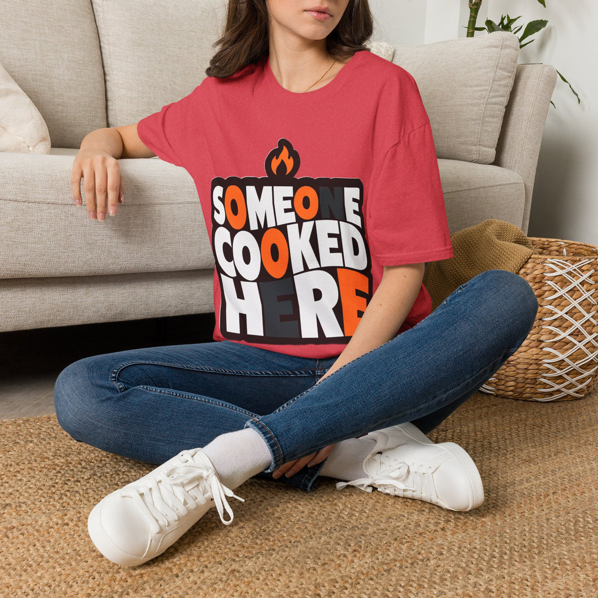 T-Shirt — "Someone Cooked Here" Funny Cooking Graphic Tee - Trending Now - August 2026