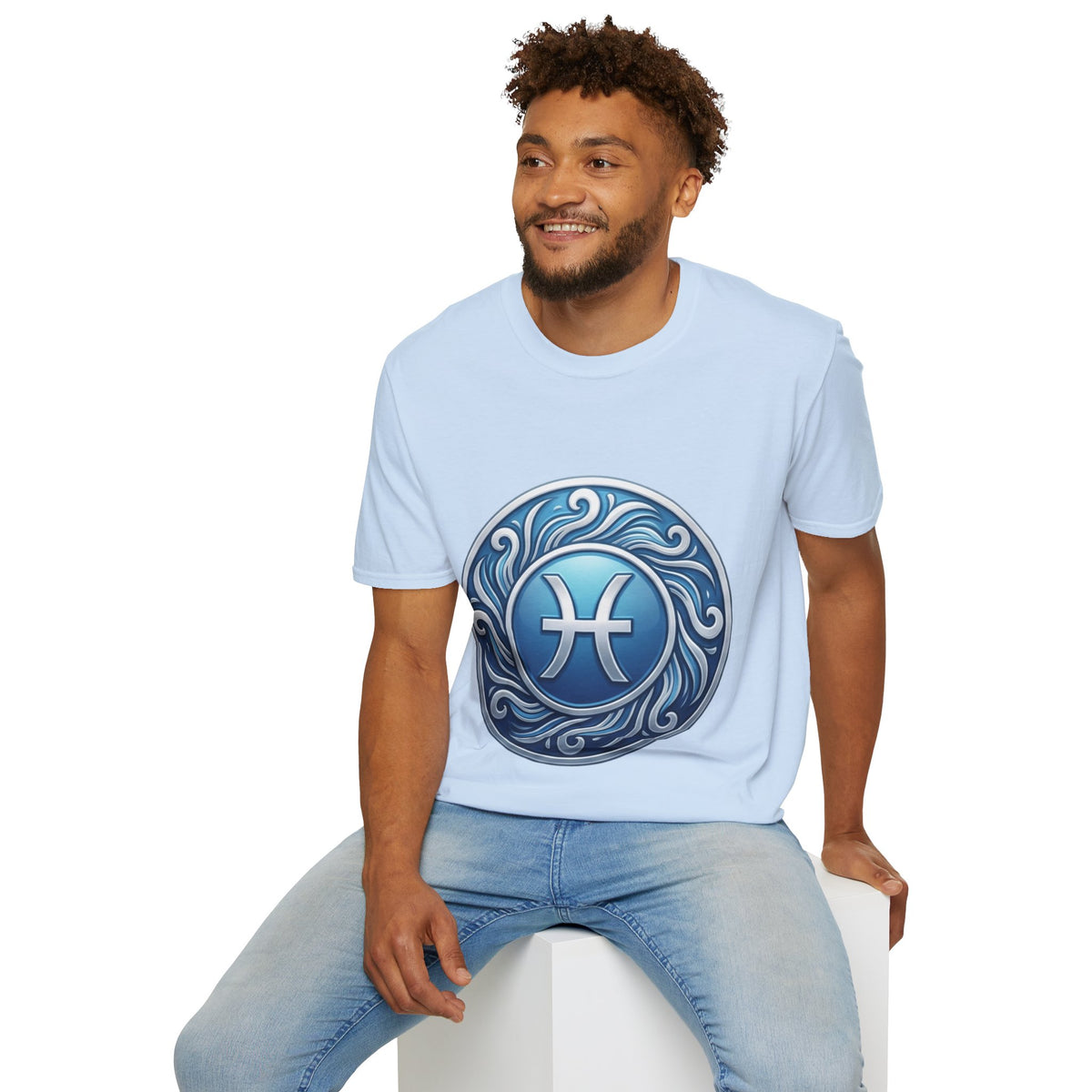 Pisces Zodiac T-Shirt – Blue Water Sign Astrology Tee