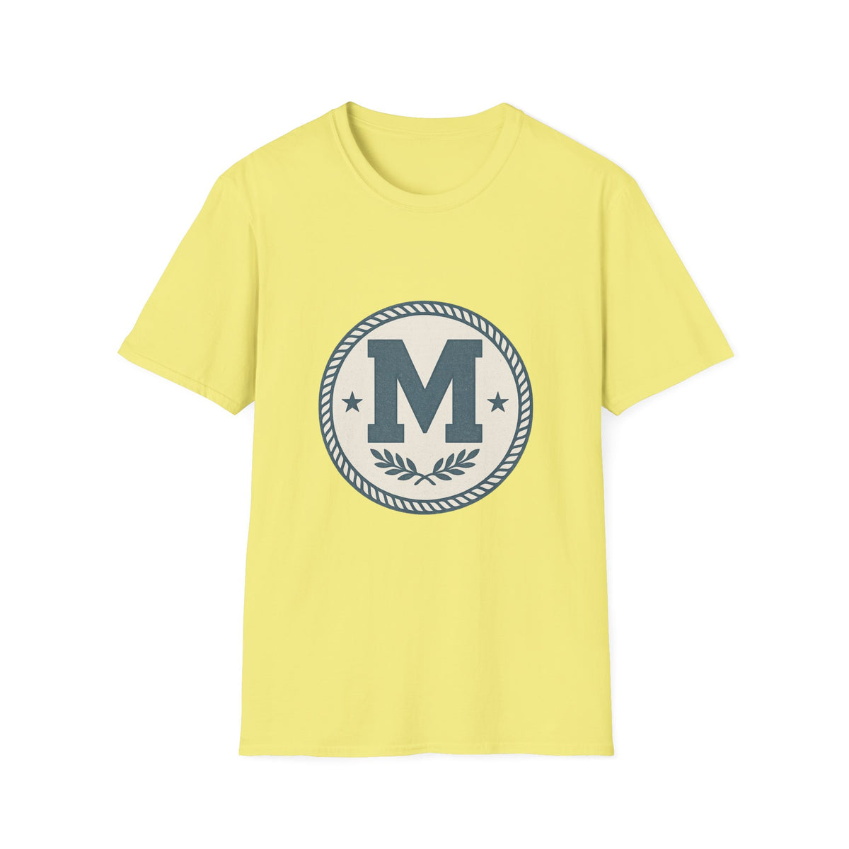 Monogram M Crest T‑Shirt — Vintage Initial Logo Tee - Trending Now - August 2026