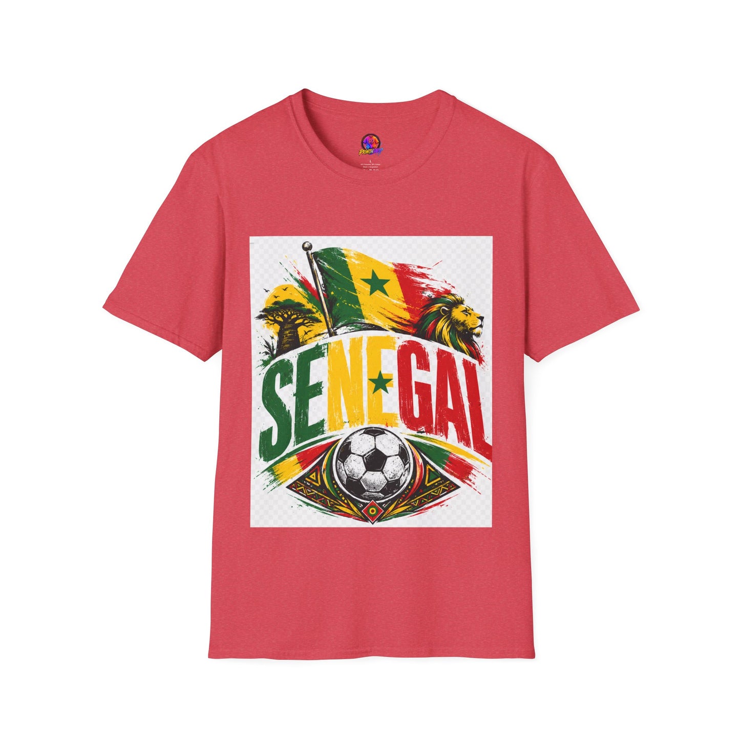 Senegal Flag Soccer T-Shirt — Lion & Football Pride Tee