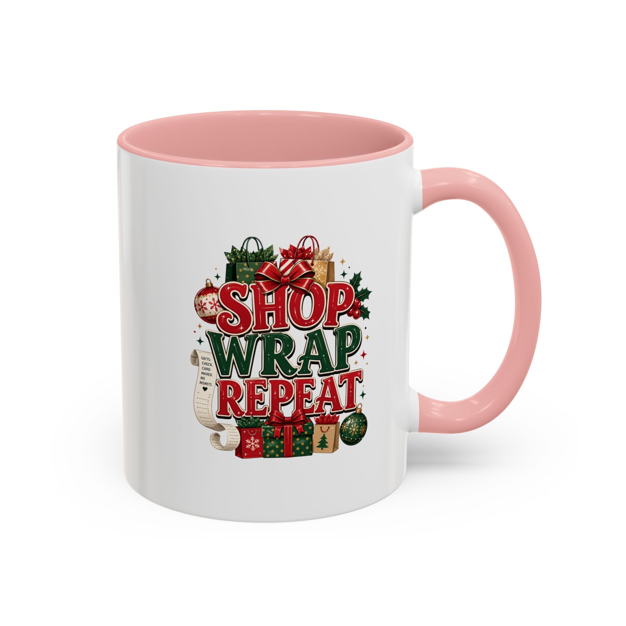 Shop Wrap Repeat Christmas Accent Coffee Mug