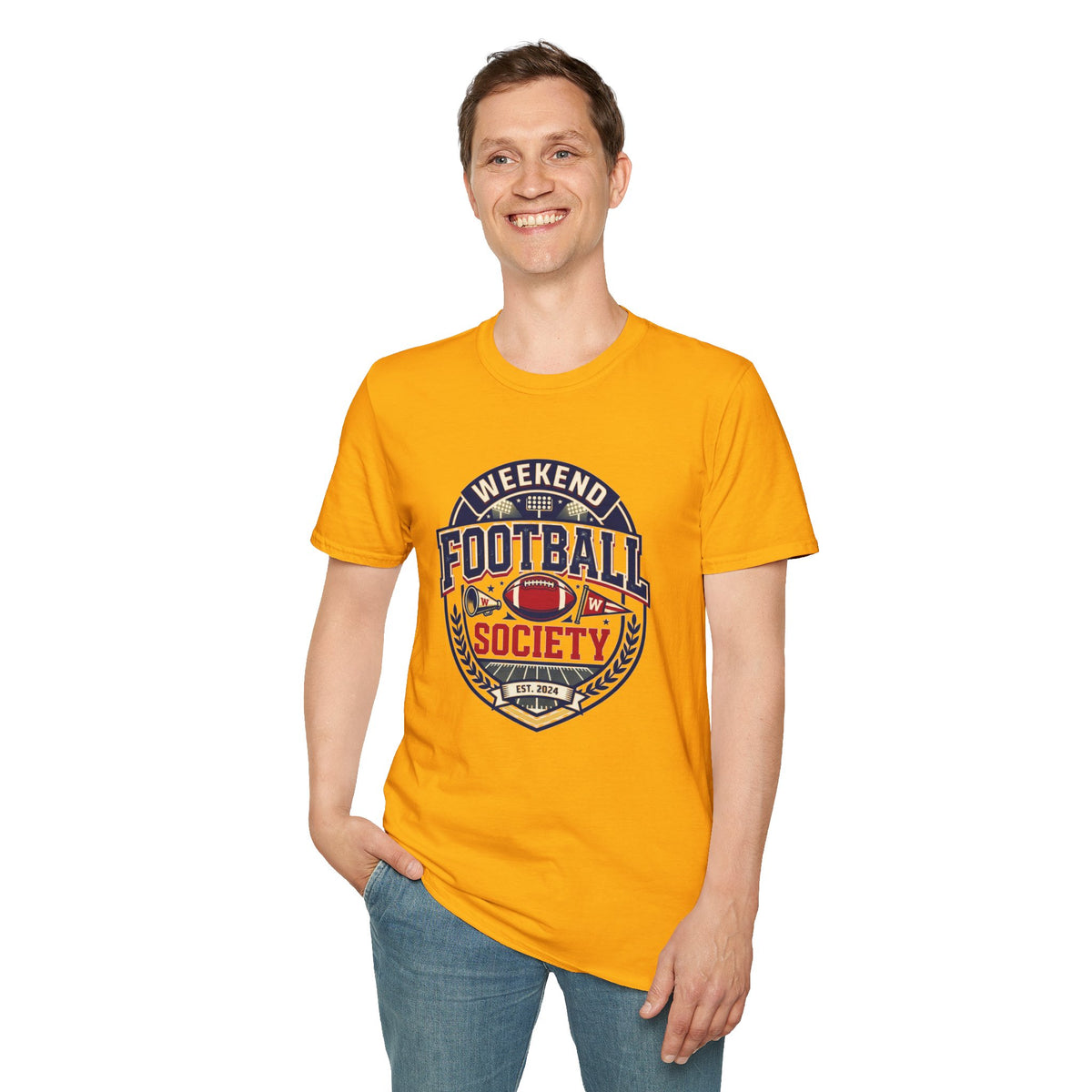 Weekend Football Pocket Graphic T‑Shirt — Retro American Football Logo Tee - Trending Now - August 2026