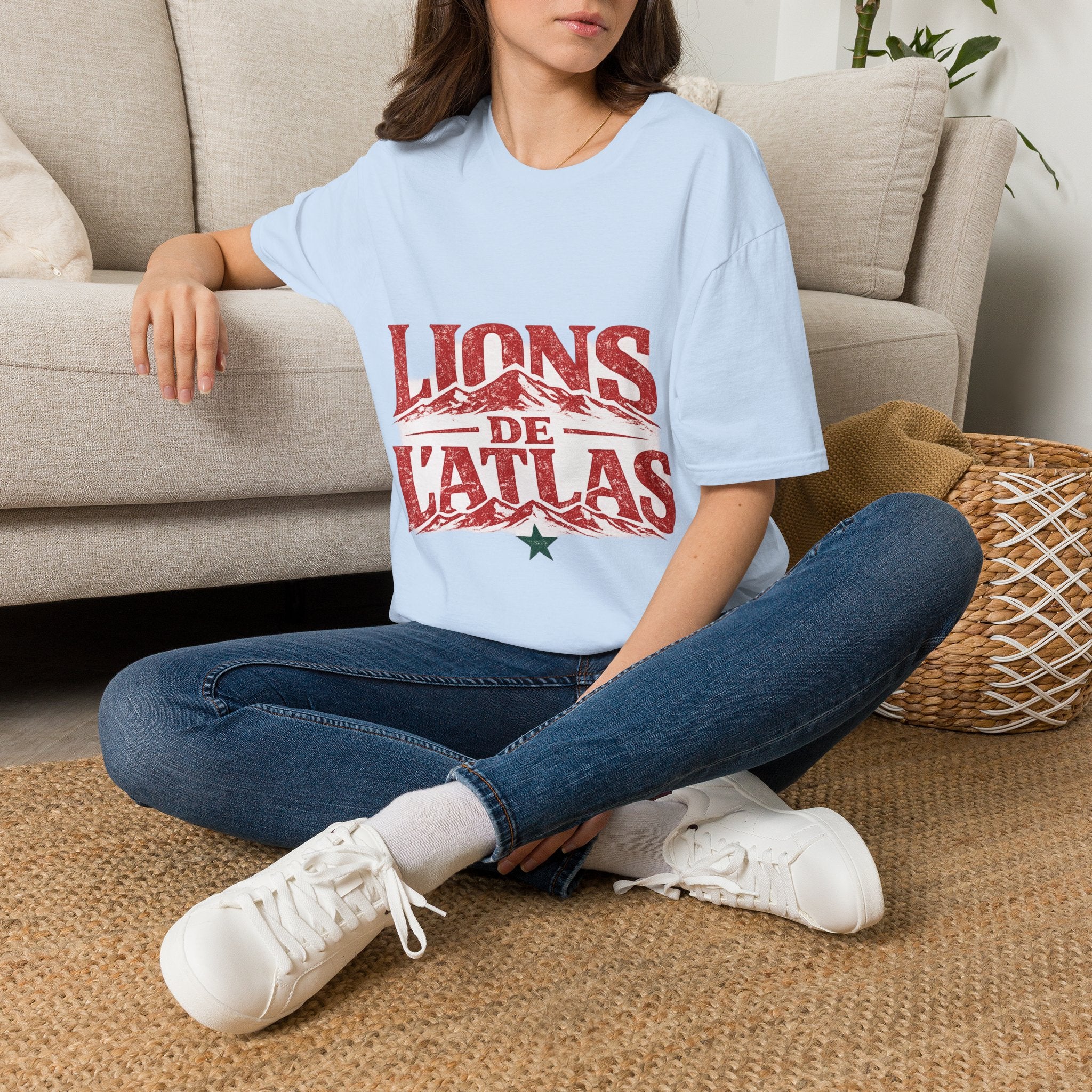 Morocco Lions de Atlas T-Shirt — Vintage Moroccan Atlas Mountain Graphic Tee