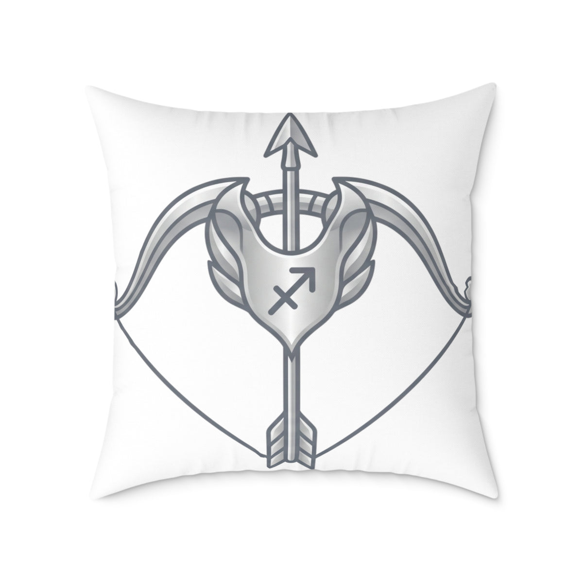 Sagittarius Zodiac Arrow Astrological Square Poly Canvas Pillow
