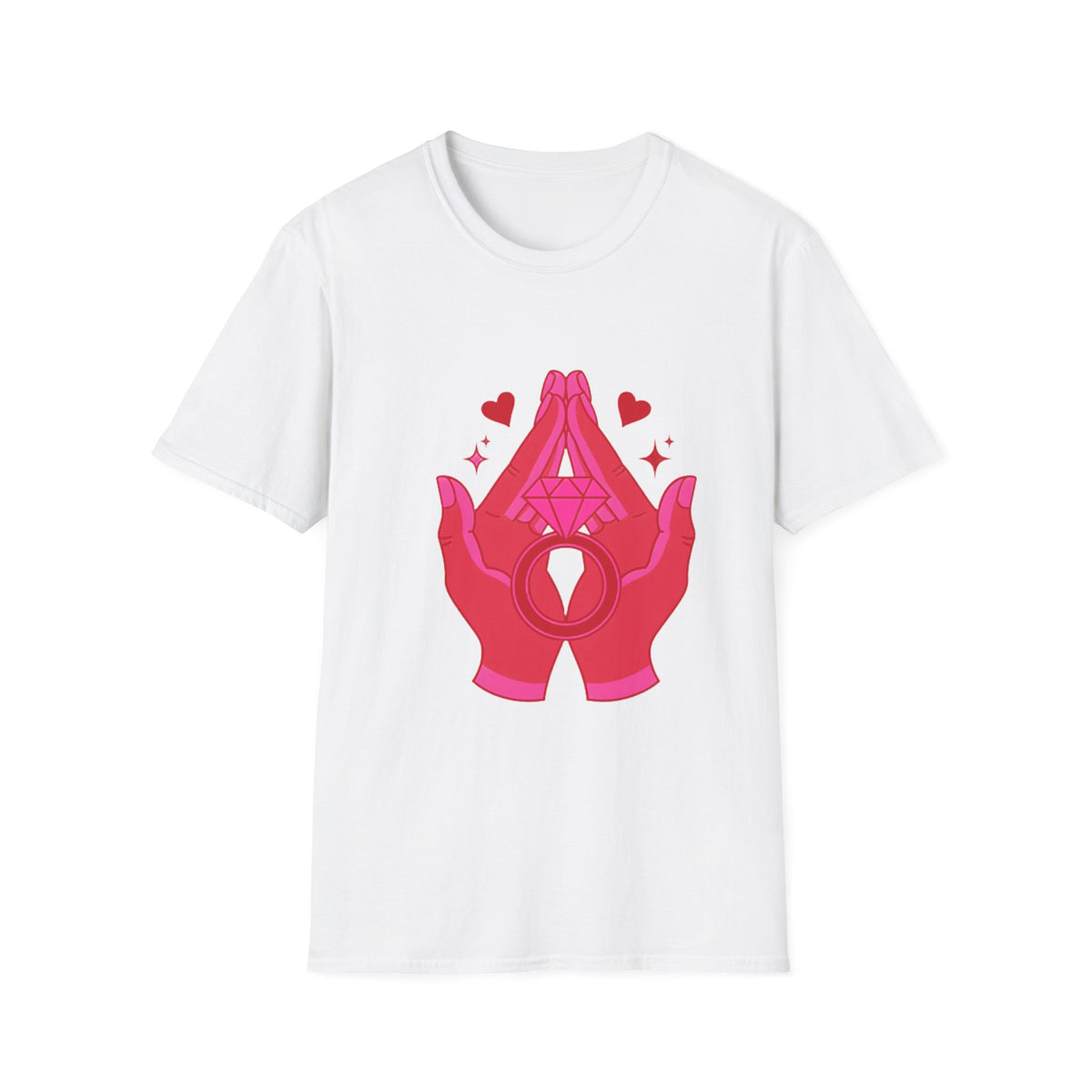 Manifested Hands Graphic T-Shirt — Pink Prayer Hands with Hearts - Trending Now - September 2026