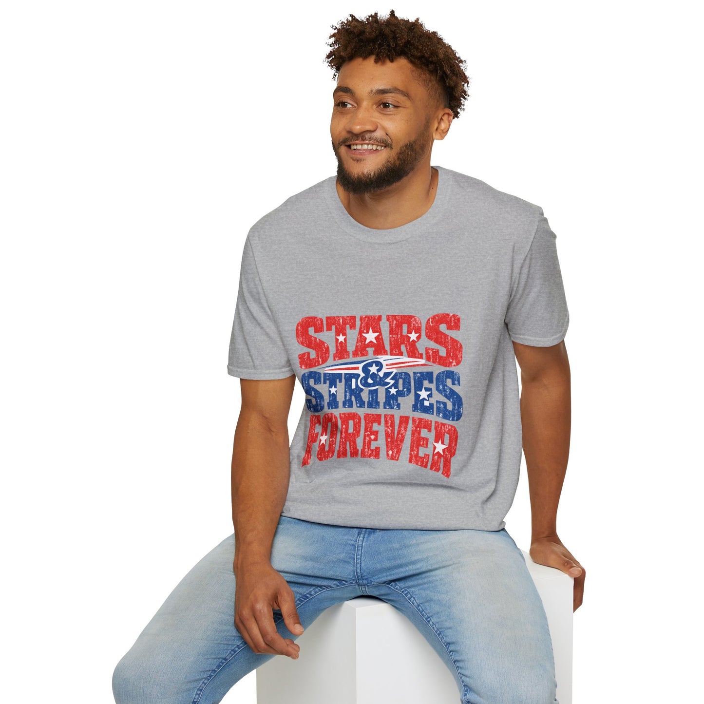 USA Stars & Stripes Forever T-Shirt — Patriotic Red White Blue Graphic Tee