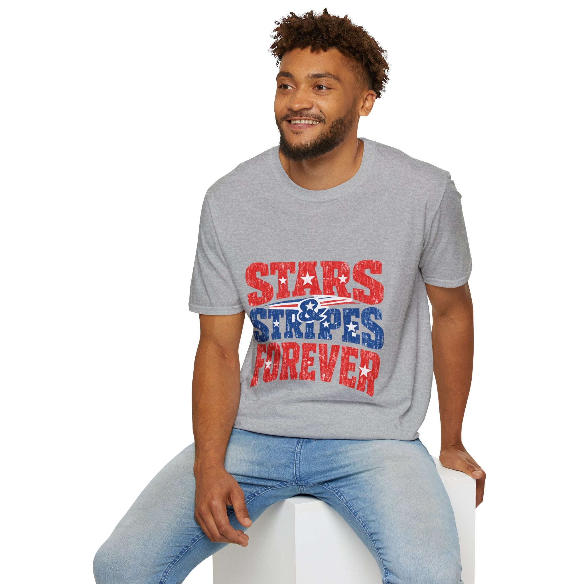 USA Stars & Stripes Forever T-Shirt — Patriotic Red White Blue Graphic Tee