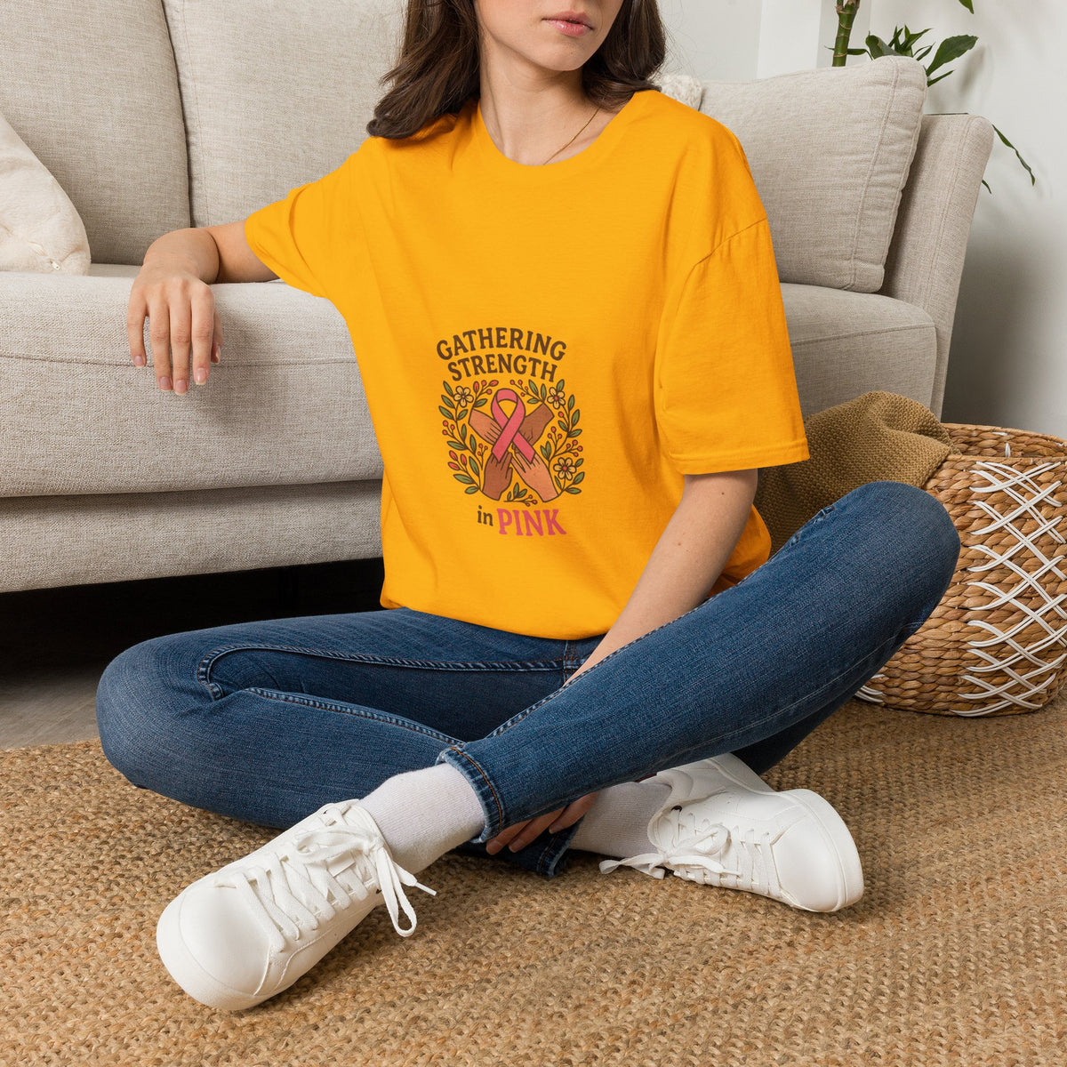 Breast Cancer Awareness T-Shirt — "Gathering Strength in Pink" - Trending Now - October 2026
