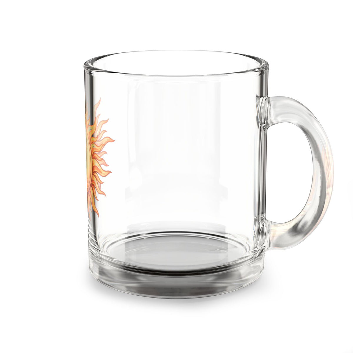 Leo Sun Zodiac Glass Mug — 10oz Astrological Coffee Cup